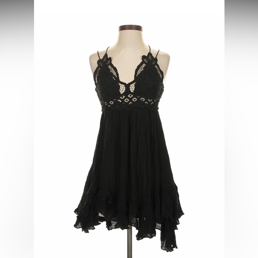 Free People FP One Black Lace Chemise